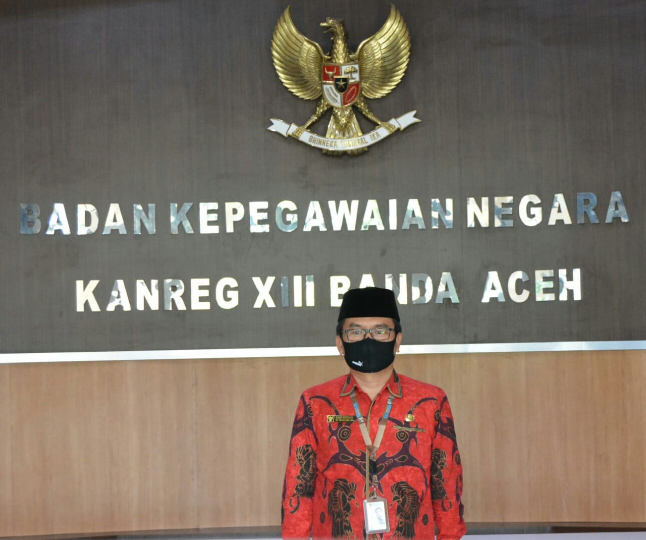 Ojak Murdani Ssos Map, Saat Dilantik Sebagai Kepala Kantor Regional Xiii Bkn Banda Aceh, Secara Online Melalui Video Conference Di Kantor Bkn Setempat