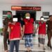 3 tersangka dugaan korupsi Dana Desa Blang Talon, Kecamatan Kuta Makmur, dibawa dari Kantor Kejari Aceh Utara untuk ditahan di Lapas Kelas IIB Lhoksukon, Rabu, 3 Agustus 2022