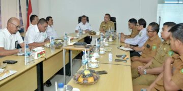 Pj Wali Kota Sabang Reza Fahlevi mengunjungi Kantor BPKS Sabang, yang disambut Kepala BPKS Junaidi, Senin (26/9)