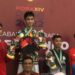 Atlet tuan rumah PORA XIV Pidie berhasil meraih 2 medali emas dan 1 perunggu pada cabang olahraga Taekwondo yang dipertandingkan di gedung Pidie Convention Center (PCC), Ahad (4/12)