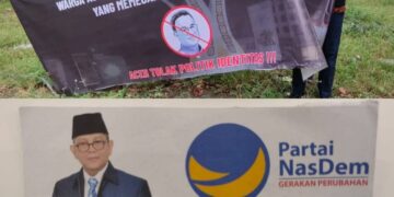 Spanduk provokatif berisi penolakan kedatangan Anies Baswedan bertebaran di kota Banda Aceh, Kamis (1/12) menjelang kedatangannya ke Aceh pada 2-3 Desember 2022