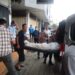 Petugas mengevakuasi jenazah korban dari dalam lokasi terapis spa di Jalan Kapten Muslim/Jalan Setia Luhur Medan, Senin (6/2)