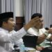 Ketua MPU Aceh Tgk H Faisal Ali memberikan nasihat dan pesan kepada Kadisbudpar Aceh Almuniza Kamal dan timnya saat melakukan kunjungan silaturrahim ke MPU Aceh terkait pelaksanaan PKA ke-8, Jum'at (10/2)
