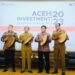 Asisten I Setda Aceh M Jafar, Kepala Perwakilan BI Provinsi Aceh Rony Widijarto dan Kepala DPMPTSP Aceh Marthunis membuka Aceh Investment Planning Forum (IPF) 2023, Selasa (14/3)
