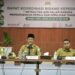 Asisten Administrasi Umum Sekda Aceh Dr Iskandar AP saat membuka Rakor Bidang Kepegawaian 'Netralitas ASN dalam rangka Menyukseskan Pemilu dan Pemilihan Tahun 2024 di Gedung Serbaguna Setda Aceh, Selasa (23/5)