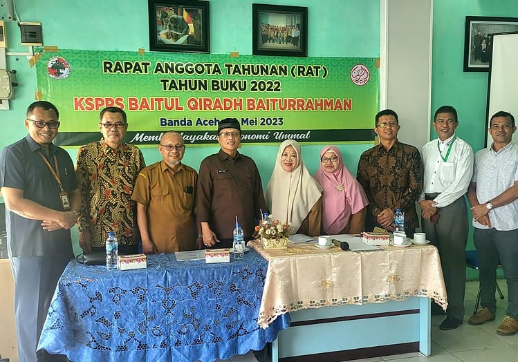 Rapat Anggota Tahunan Baitul Qiradh Baiturrahman Tahun Buku 2022 di Banda Aceh, Selasa (30/5)