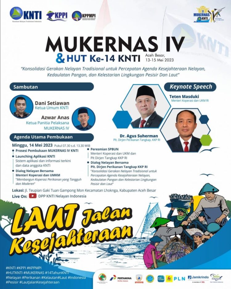 Menteri Koperasi dan UMKM Teten Masduki dijadwalkan akan berkunjung ke Aceh untuk membuka Mukernas IV KNTI (Kesatuan Nelayan Tradisional Indonesia) di kawasan Wisata Kaki Tuan, Lhoknga, Aceh Besar, Ahad (14/5)