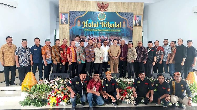 Pasee Serantau Aceh Utara (PSAU) melaksanakan halal bihalal di Mako YonZipur 11/D Matraman, Jakarta, Ahad (28/5)