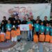 BSI Maslahat Kantor Perwakilan Aceh melakukan acara berbagi ke 100 yatim dhuafa dengan mengajak berwisata di objek wisata waterboom Wahana Impian Malaka, Samahani, Aceh Besar, Selasa (22/8)