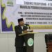 Ketua MPU Aceh Tgk H Faisal Ali menyampaikan sambutan pada penutupan Sidang Paripurna V Tahun 2023 di Gedung H Abdullah Ujong Rimba, Rabu (23/8)