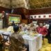 Pj Gubernur Aceh Achmad Marzuki pada acara jamuan makan malam pimpinan kontingen PKA ke-8, yang dihadiri Unsur Forkopimda, Bupati/Wali Kota se-Aceh serta Perwakilan Negara Sahabat dan tamu undangan lainnya, Ahad malam (5/11) di Anjong Mon Mata Pendopo Gubernur Aceh