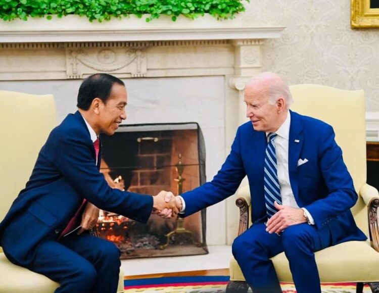 Presiden Joko Widodo melakukan pertemuan bilateral dengan Presiden Amerika Serikat Joe Biden di Gedung Putih, Washington DC, Amerika Serikat, pada Senin, 13 November 2023. (Foto: BPMI Setpres)