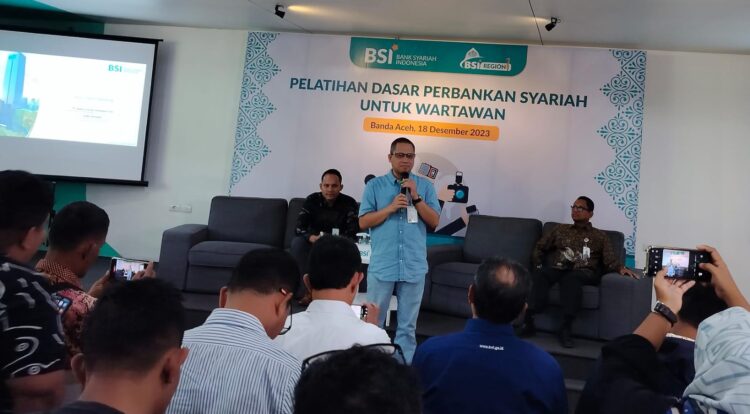 Bank Syariah Indonesia menggelar pelatihan tentang praktik perbankan syariah kepada para wartawan yang ada di Aceh, Senin (18/12)