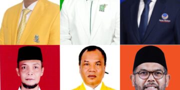 Enam caleg DPR RI Dapil Aceh II yang diprediksi meraih kursi ke Senayan: Ilham Pangestu (Golkar), Ruslan Daud (PKB), Irsan Sosiawan (NasDem), TA Khalid (Gerindra), Samsul Bahri Tiyong (Golkar) dan Nasir Djamil (PKS)