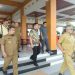 Pj Bupati Aceh Besar Muhammad Iswanto turut mendampingi Pj Gubernur Aceh Bustami Hamzah, saat menyambut kedatangan Irjen Kemendagri Tomsi Tohir Balaw, saat tiba di VIP Bandara SIM Blang Bintang, Selasa (22/4)