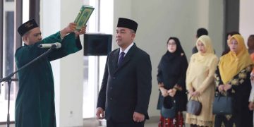 drh Teuku Reza Ferasyi MSc PhD dilantik menjadi Dekan Fakultas Kedokteran Hewan (FKH) Universitas Syiah Kuala (USK) periode 2024 – 2026