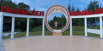 Kilometer Nol Banda Aceh yang terletak di Gampong Jawa Kecamatan Kutaraja