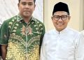 Sekretaris DPW PKB Aceh Munawar Ngohwan bersama Ketua Umum DPP PKB Muhaimin Iskandar