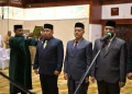 Pj Bupati Aceh Besar Muhammad Iswanto, dilantik menjadi Kepala Dinas Penanaman Modal dan Pelayanan Terpadu Satu Pintu (DPMPTSP) Aceh, Selasa (21/5). (Foto: Dok. Info Aceh)