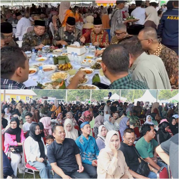 Sepuluh ribu lebih masyarakat Aceh dari berbagai kalangan di Jabodetabek dan sekitarnya memeriahkan silaturahmi dan halal bihalal 1445 Hijriah yang digelar Taman Iskandar Muda (TIM) di Bumi Perkemahan dan Graha Wisata (Buperta) Wiladatika, Cibubur, Jakarta Timur, Kamis (23/5/2024). (Foto: Panitia Halal Bihalal TIM)