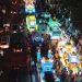 Sejumlah ruas jalan di Banda Aceh tampak macet dan dipadati warga yang tumpah ke pusat kota menyaksikan pawai takbir keliling malam Hari Raya Idul Adha 1445 Hijriah, pada Ahad malam (16/6). Foto: Istimewa