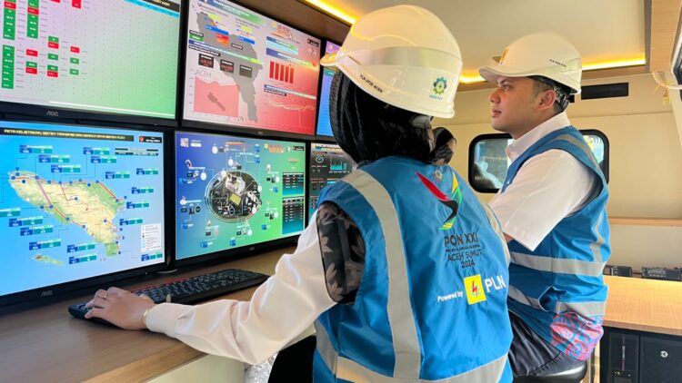 PT PLN UID Aceh mengerahkan Mini Scada Mobile untuk memantau keandalan pasokan listrik saat gelaran PON XXI/2024. (Foto: For Infoaceh.net)