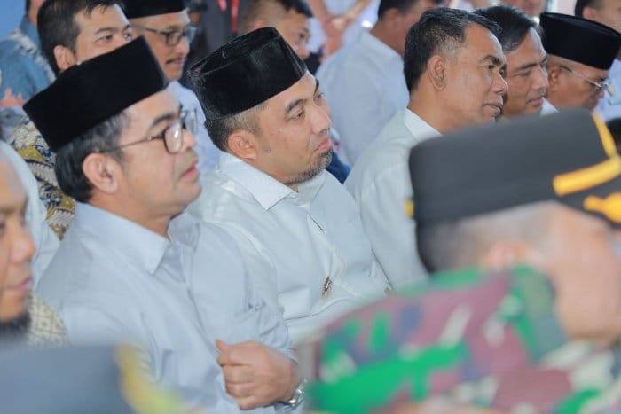 Pj Bupati Aceh Besar Muhammad Iswanto hadir pada Peluncuran Program Aceh Eliminasi Pasung oleh Pj Gubernur Aceh Safrizal ZA di Meuligoe Bupati Pidie Jaya, Meureudu, Jum'at (7/2)