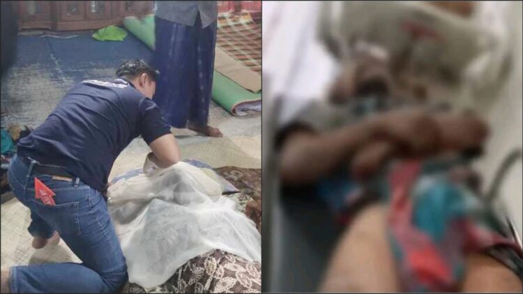 Terduga pelaku pencurian TV di Kecamatan Jeunieb Tewas diamuk massa. (Foto: Dok. Polsek Jeunieb)