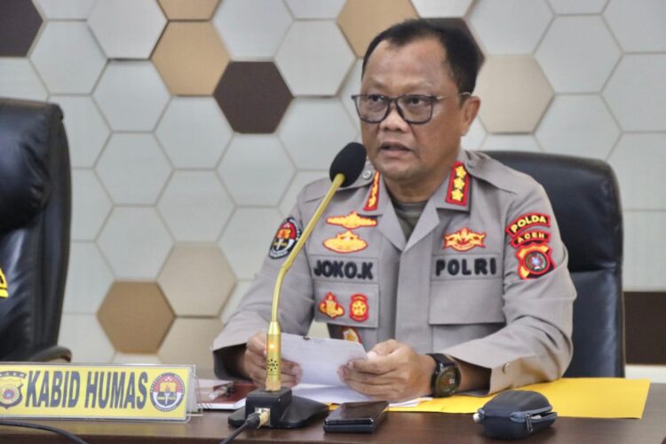Kabid Humas Polda Aceh Kombes Pol Joko Krisdiyanto, memberikan keterangan, Rabu, 12 Februari 2025