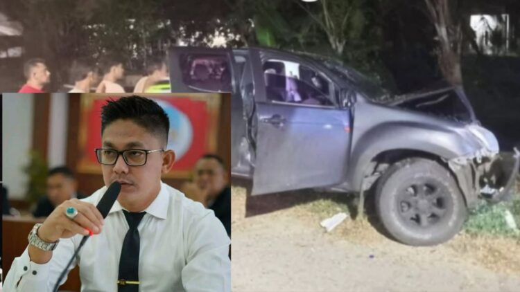 Kasat Intelkam Polres Gayo Lues Ipda Suheri meninggal dunia akibat kecelakaan tunggal mobil menabrak pohon di Aceh Timur. (Foto: For Infoaceh.net)