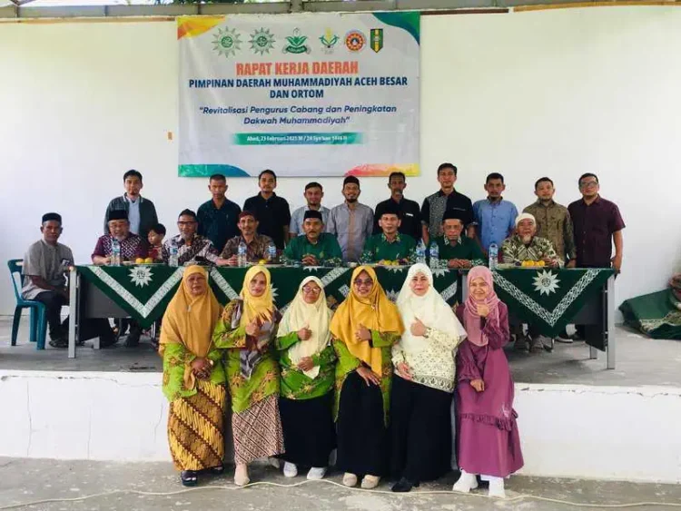 Pembukaan Rapat Kerja Daerah (Rakerda) Pimpinan Daerah Muhammadiyah Aceh Besar di Pesantren Baitul Arqam Sibreh, Ahad (23/2/2025). (Foto: For Infoaceh.net)
