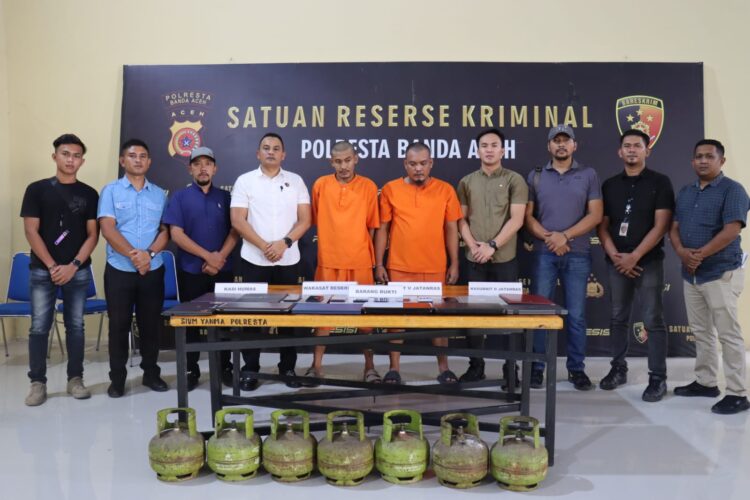 Konferensi pers di Polresta Banda Aceh, Selasa (25/2/2025)