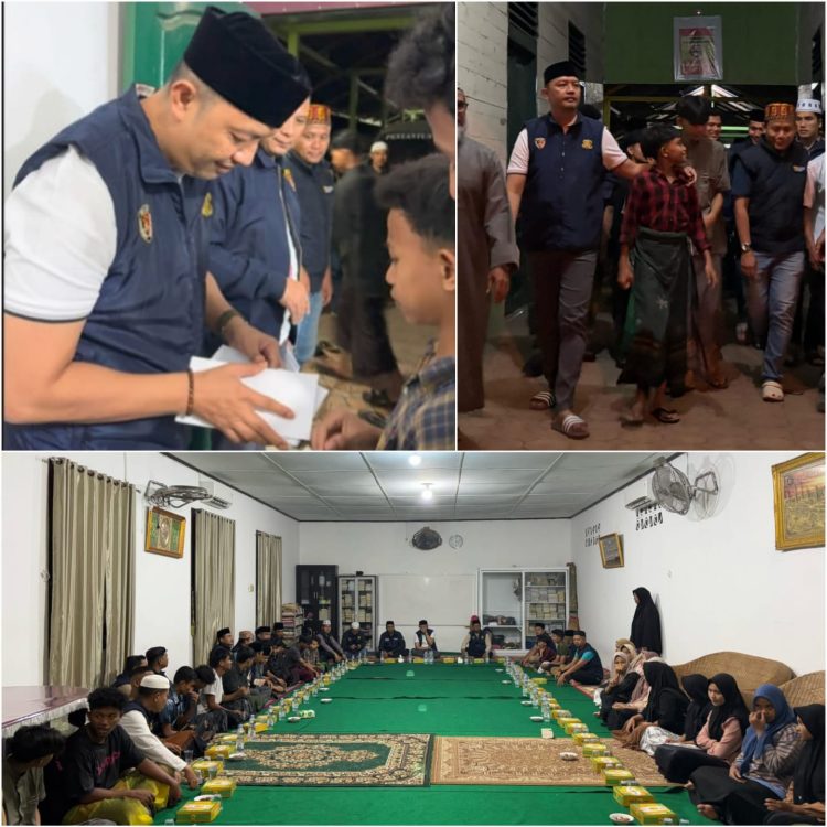 Dirreskrimsus Polda Aceh Kombes Pol Zulhir Destrian menggelar aksi sosial dengan melaksanakan sahur bersama anak yatim di Panti Asuhan Penyantun Islam, Seutui, Kota Banda Aceh, Jum'at (14/3)