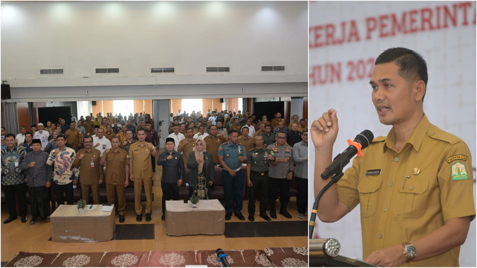 Plt. Sekda Aceh M Nasir Syamaun membuka Forum Konsultasi Publik terhadap rancangan awal Rencana Kerja Pemerintah Aceh (RKPA) Tahun 2026 di Hotel Grand nanggroe, Selasa (25/3)
