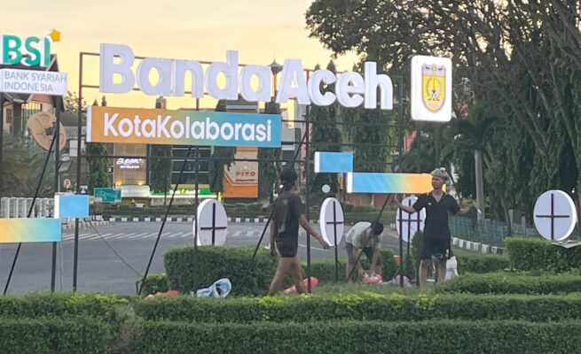 (BSI Aceh berkolaborasi dengan Pemko Banda Aceh untuk mempercantik wajah kota dan kenyamanan warga.(Foto: For Infoaceh.net)