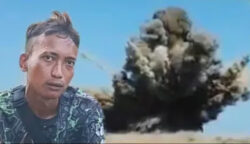 Anjas (26) korban selamat ledakan amunisi di Garut, Jawa Barat. Sumber : Karina/tvOnenews