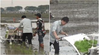 Netizen Salfok, Wapres Gibran Tanam Padi Malah Injak-injak Sawah