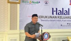 Bupati Aceh Besar Muharram Idris menghadiri acara Halal bi Halal Kerukunan Keluarga Aceh Rayeuk (KEKAR) yang digelar di Gedung B BPSDM Kemendagri, Kalibata, Jakarta Selatan, Sabtu (10/5)