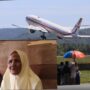 Nek Munirah, jamaah haji asal Aceh Besar yang sering menatap pesawat saat di sawah, kini telah Tiba ke Mekkah, Arab Saudi.