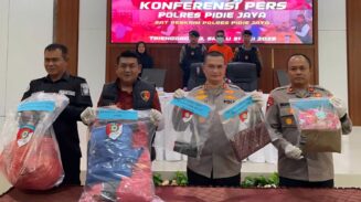 Polres Pidie Jaya menangkap seorang suami pelaku pembunuhan istri di Bandar Dua kurang dari 24 jam setelah kejadian. (Foto: Dok. Polres Pidie Jaya)