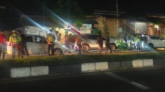 Aparat kepolisian menggelar razia gabungan di perbatasan Aceh Besar – Banda Aceh, Sabtu (31/5/2025) dini hari