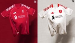 Desain jersey Liverpool 2025/2026 oleh Adidas: Strawberry red & retro