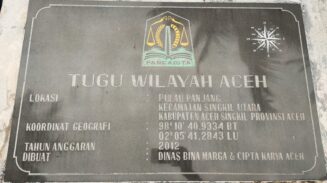 Tugu Pulau Panjang di Kecamatan Singkil Utara, wilayah Aceh. Dok. Infoaceh.net