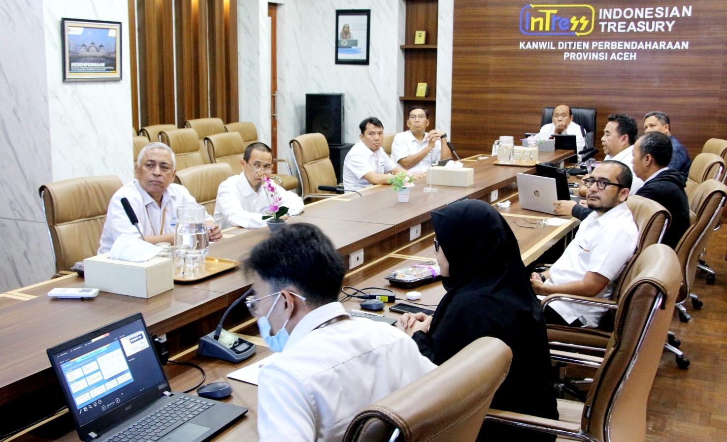Asset & Liabilities Committee Regional Aceh melaporkan kinerja APBN Regional Aceh Triwulan I 2025. (Foto: Dok. Kanwil DJPb Aceh)