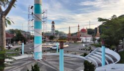 Bupati Aceh Selatan Mirwan MS menggandeng Bank Aceh untuk merenovasi Taman Kota Bundaran Air Mancur Masjid Istiqamah (MI) Tapaktuan