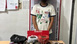 Personel Satresnarkoba Polresta Banda Aceh mengamankan 3,7 kg ganja dari pengedar berinisial RA (28), warga Kecamatan Darussalam, Aceh Besar. (Foto: Satresnarkoba Polresta Banda Aceh)