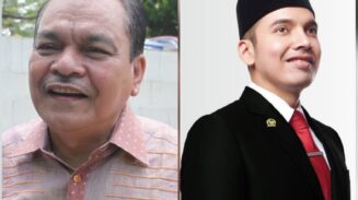 Rusli Bintang dan anaknya Muhammad Kadafi (Anggota DPR RI Komisi X)