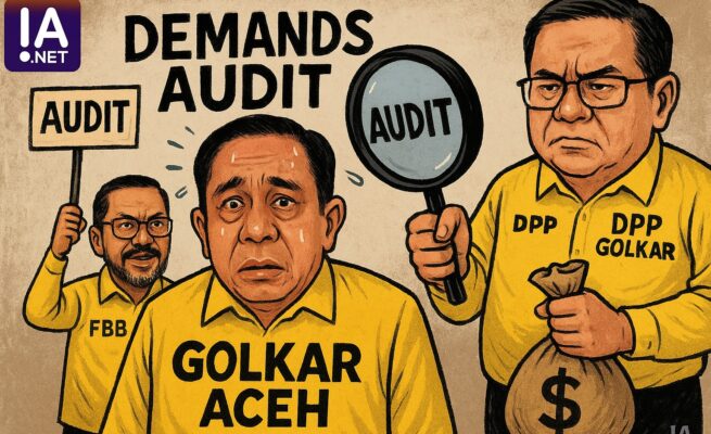 Koordinator Forum Beringin Bersama Teuku Alfian yang juga Wakil Ketua Bidang Hukum DPD I Partai Golkar Aceh