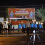 Kapolres Lhokseumawe AKBP Ahzan memimpin deklarasi bersama penolakan geng motor dan aksi balap liar yang berlangsung di Kota Lhokseumawe, Senin malam (12/5).