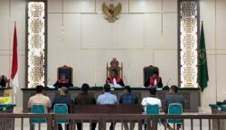JPU Kejari Aceh Besar menghadirkan 10 saksi dalam sidang lanjutan perkara dugaan korupsi dana SPP PNPM Kecamatan Simpang Tiga tahun 2014–2017, Rabu (14/5). (Foto: Dok. Kejari Aceh Besar)